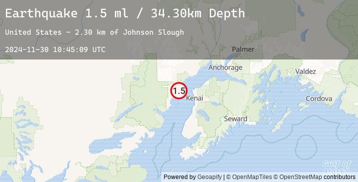 Map of 35 km WNW of Salamatof, Alaska