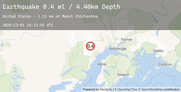 Map of 67 km WNW of Beluga, Alaska