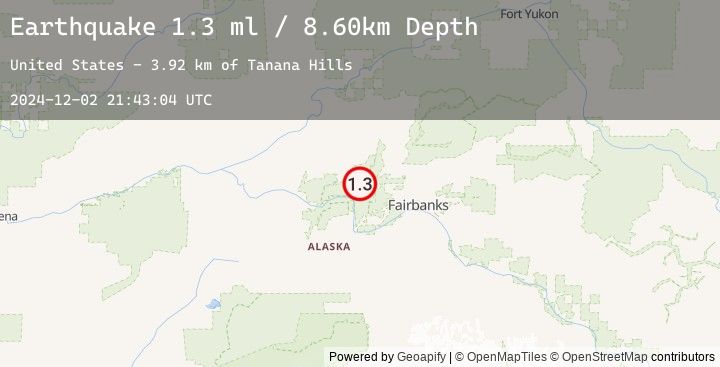 Map of 21 km SE of Minto, Alaska