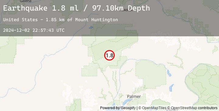 Map of 54 km N of Petersville, Alaska