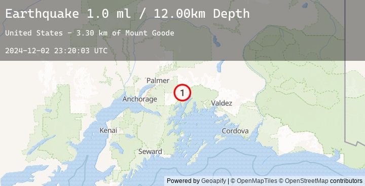 Map of 48 km ESE of Knik River, Alaska