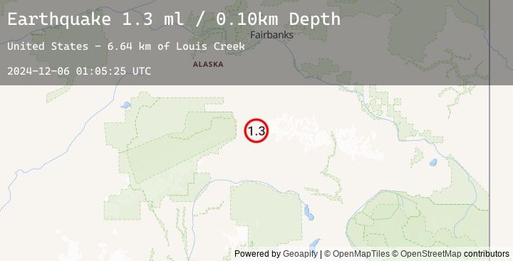 Map of 41 km ESE of Denali Park, Alaska