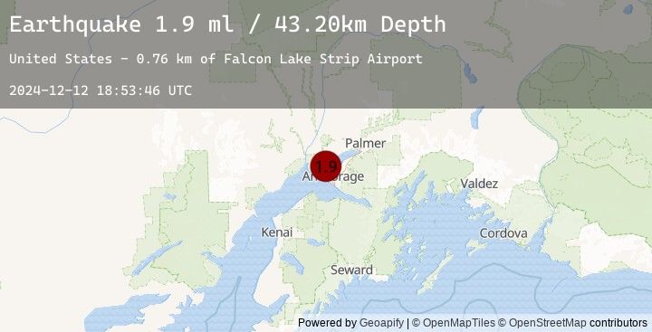 Map of 5 km WSW of Point MacKenzie, Alaska