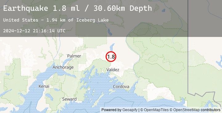 Map of 48 km SSE of Nelchina, Alaska