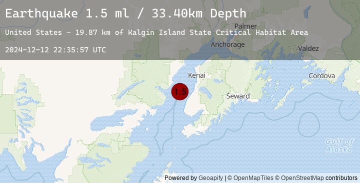 Map of 24 km NW of Ninilchik, Alaska
