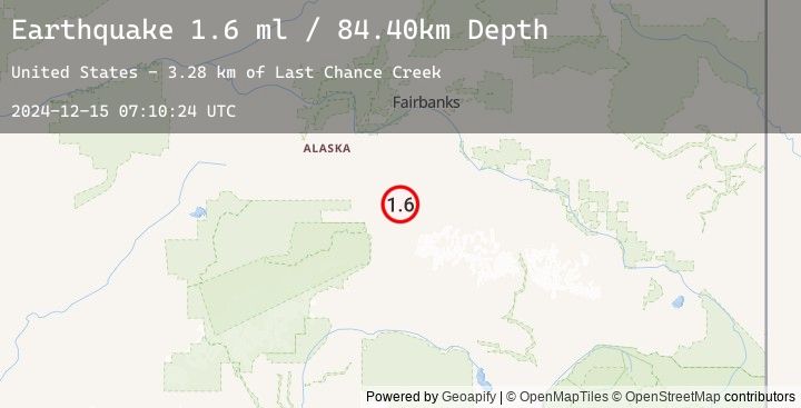 Map of 38 km ENE of Healy, Alaska