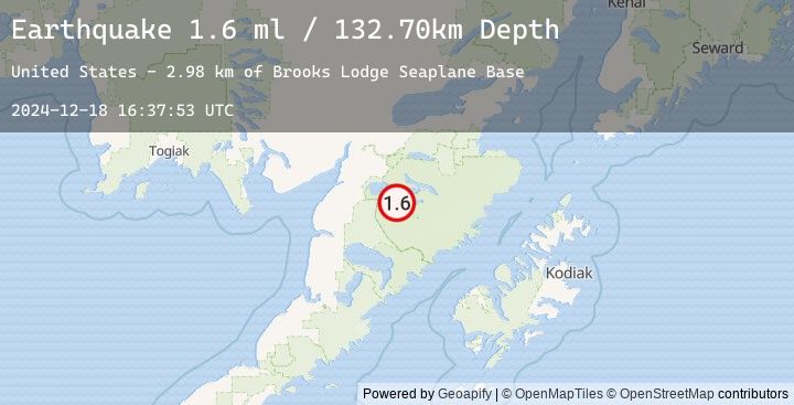 Map of 51 km ESE of King Salmon, Alaska