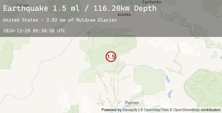 Map of 70 km N of Petersville, Alaska