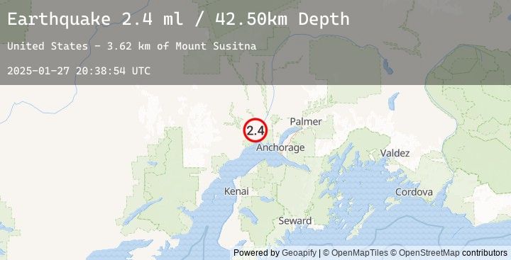 Map of 11 km SW of Susitna, Alaska