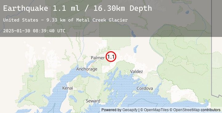 Map of 23 km SE of Chickaloon, Alaska