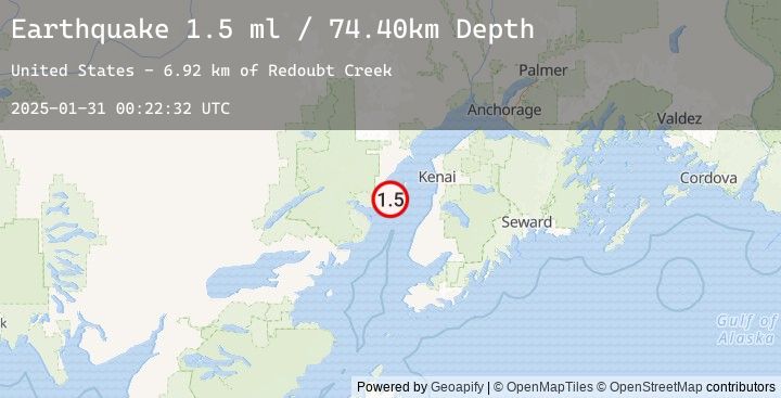 Map of 42 km NW of Ninilchik, Alaska