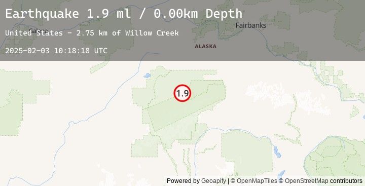 Map of 51 km E of Denali National Park, Alaska
