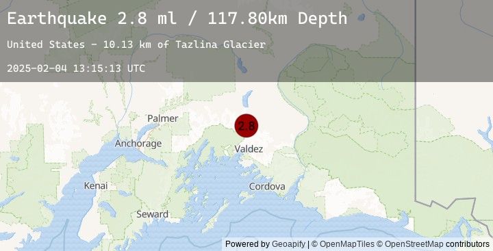 Map of 39 km N of Valdez, Alaska