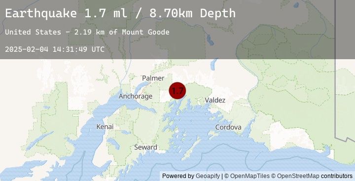 Map of 49 km ESE of Knik River, Alaska