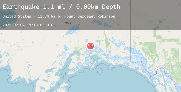 Map of 26 km SW of Glacier View, Alaska