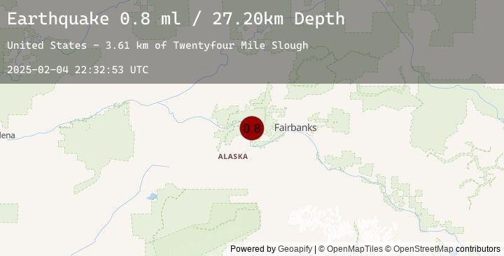 Map of 25 km N of Four Mile Road, Alaska