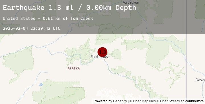 Map of 8 km ENE of Fox, Alaska