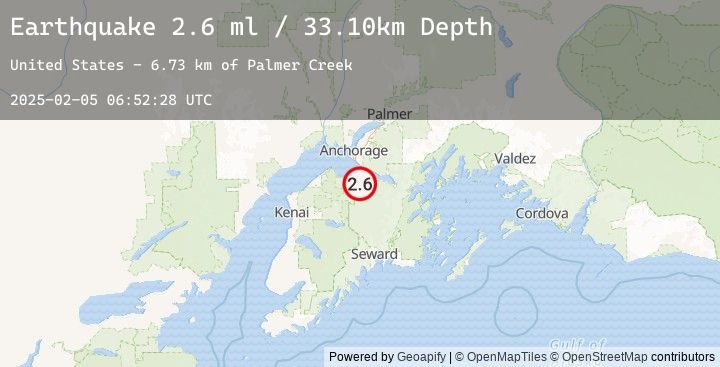 Map of 9 km SW of Hope, Alaska