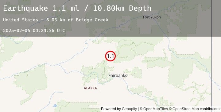 Map of 18 km SE of Livengood, Alaska