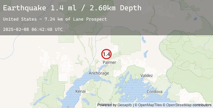 Map of 17 km NNW of Fishhook, Alaska
