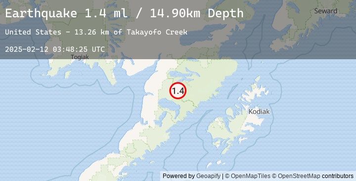 Map of 59 km SE of King Salmon, Alaska
