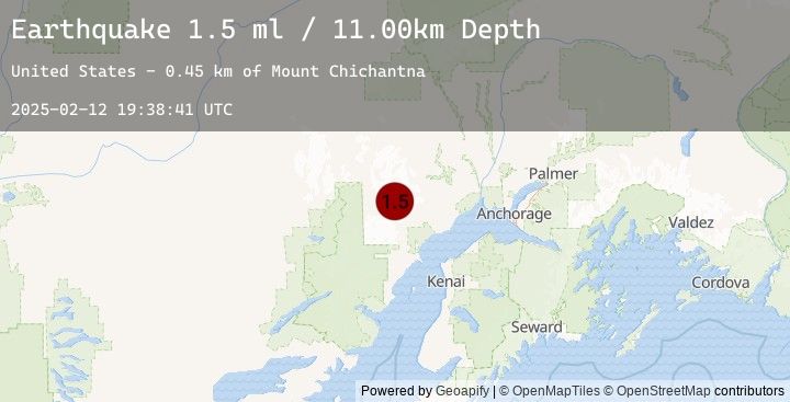 Map of 67 km WNW of Beluga, Alaska