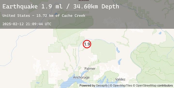 Map of 43 km ENE of Chase, Alaska