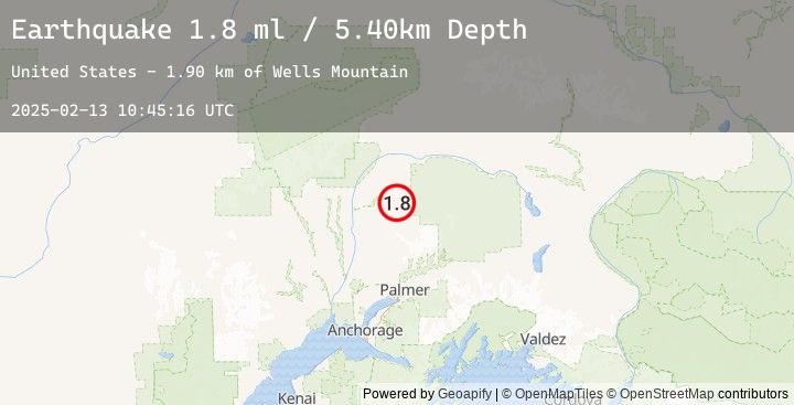 Map of 41 km NE of Susitna North, Alaska
