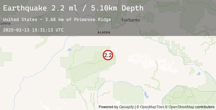 Map of 22 km W of Denali Park, Alaska