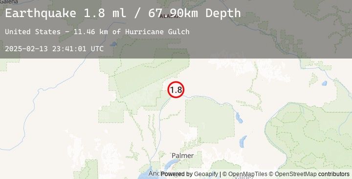 Map of 51 km SSW of Cantwell, Alaska