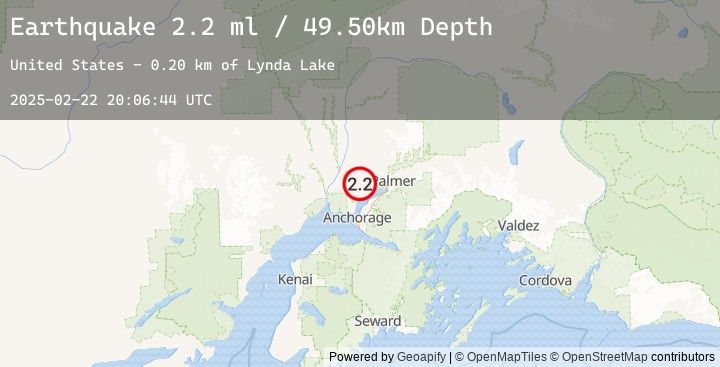 Map of 6 km S of Houston, Alaska
