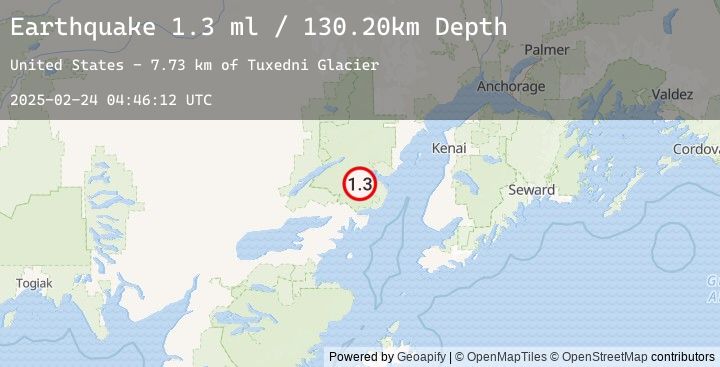 Map of 61 km E of Port Alsworth, Alaska