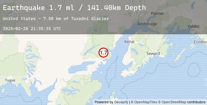Map of 60 km E of Port Alsworth, Alaska