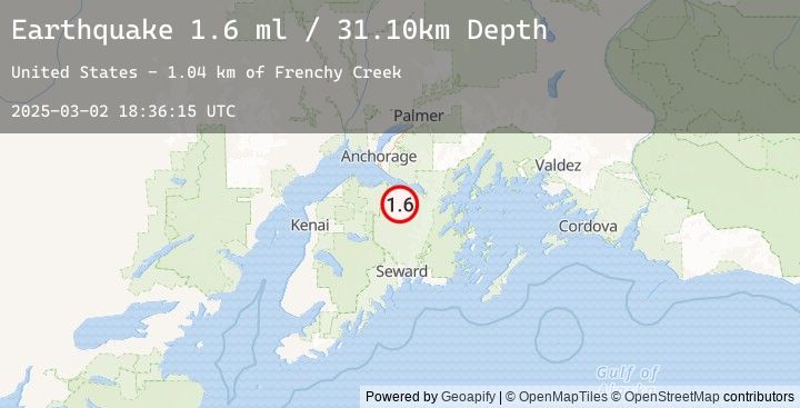 Map of 14 km S of Sunrise, Alaska