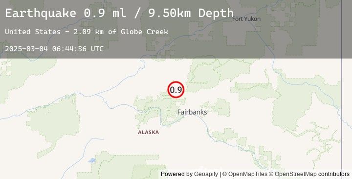 Map of 29 km S of Livengood, Alaska