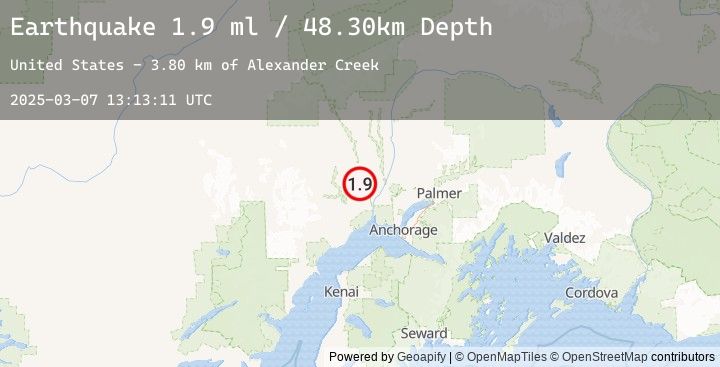 Map of 24 km NW of Susitna, Alaska