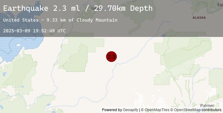 Map of 27 km NNE of Takotna, Alaska