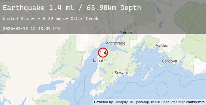 Map of 11 km SW of Point Possession, Alaska