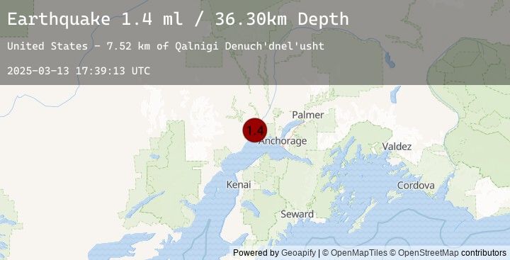 Map of 22 km SSW of Susitna, Alaska