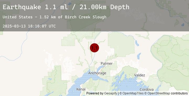 Map of 12 km S of Talkeetna, Alaska