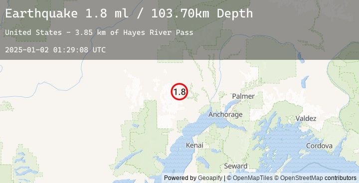 Map of 42 km SW of Skwentna, Alaska
