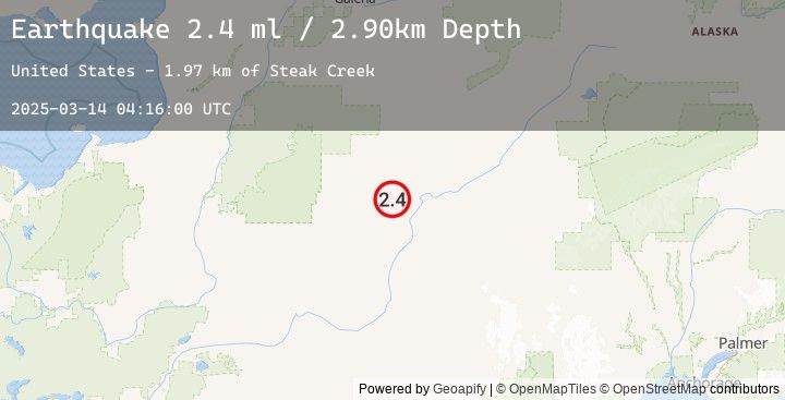 Map of 7 km SW of Takotna, Alaska