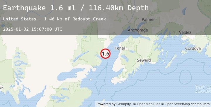 Map of 49 km NW of Ninilchik, Alaska