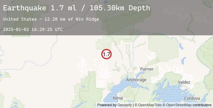 Map of 40 km WNW of Skwentna, Alaska