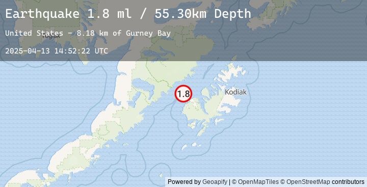 Map of 23 km NNW of Karluk, Alaska