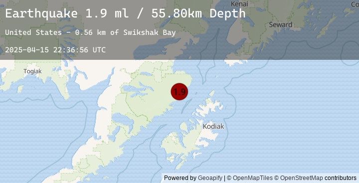 Map of 83 km NW of Aleneva, Alaska