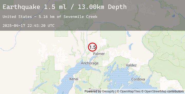 Map of 24 km NE of Willow, Alaska