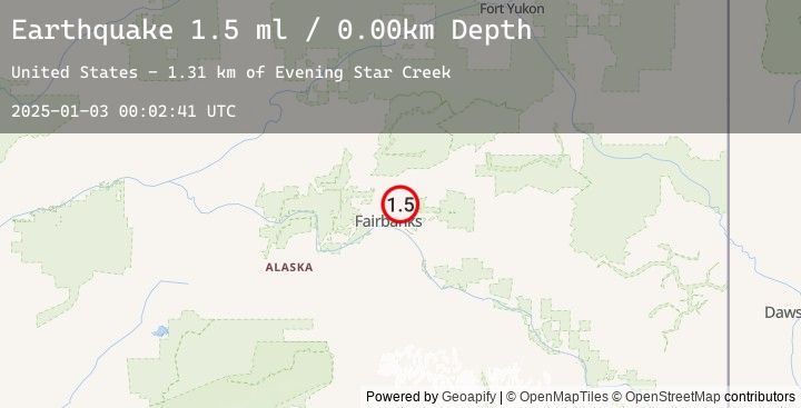 Map of 7 km ENE of Fox, Alaska