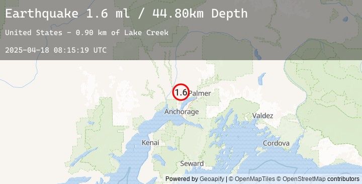 Map of 5 km W of Houston, Alaska