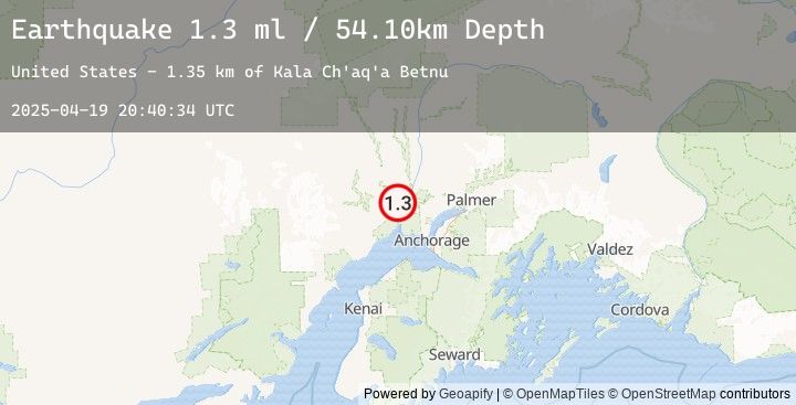 Map of 4 km NW of Susitna, Alaska